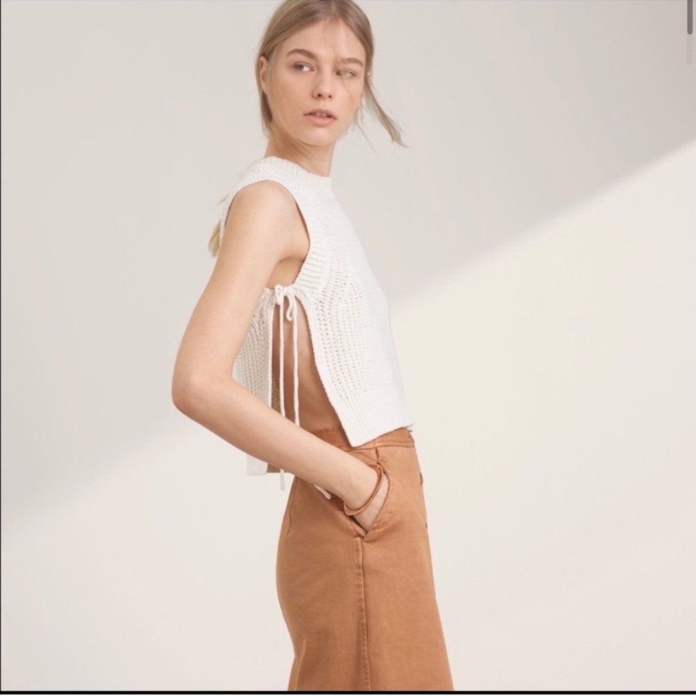 Wilfred by Aritzia Belfort side tie knit tank
